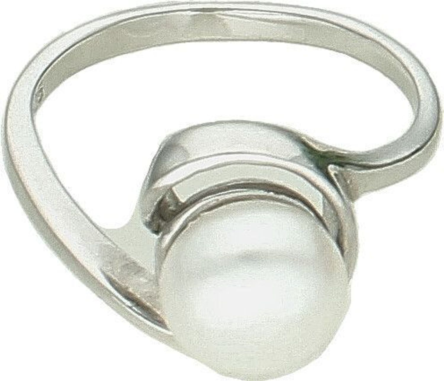 Srebrny pierścionek damski 925 z perłą rozmiar 14 P 0159. Srebrny pierścionek damski. Pierścionek damski srebrny z perłą. Pierścionek srebrny damski na prezent (2).jpg